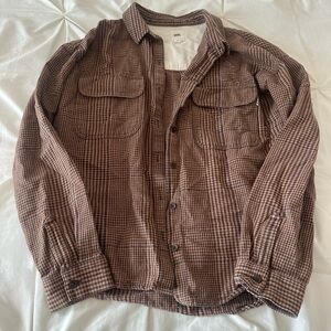 Vans Men's Brown Plaid Shirt Jacket